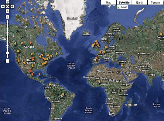 Swine Flu Map