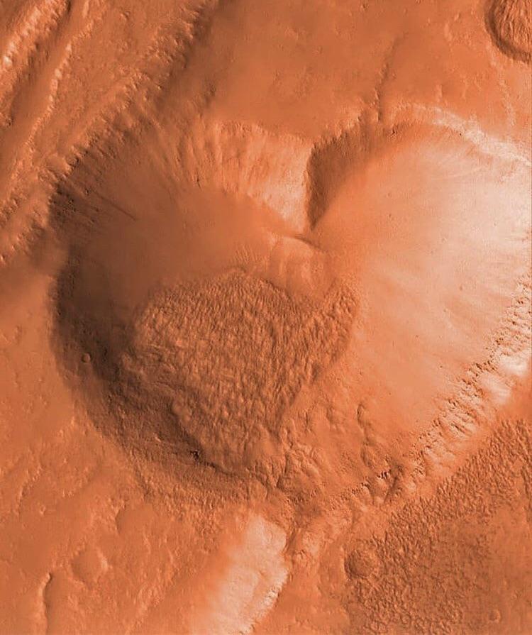 Mars Heart Crater