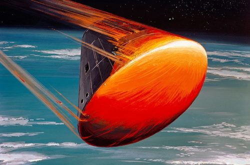 Spacecraft Re-Entering Earth Atmosphere