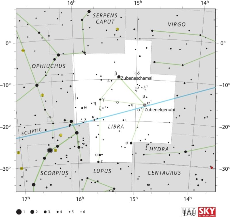 Libra Constellation Map IAU