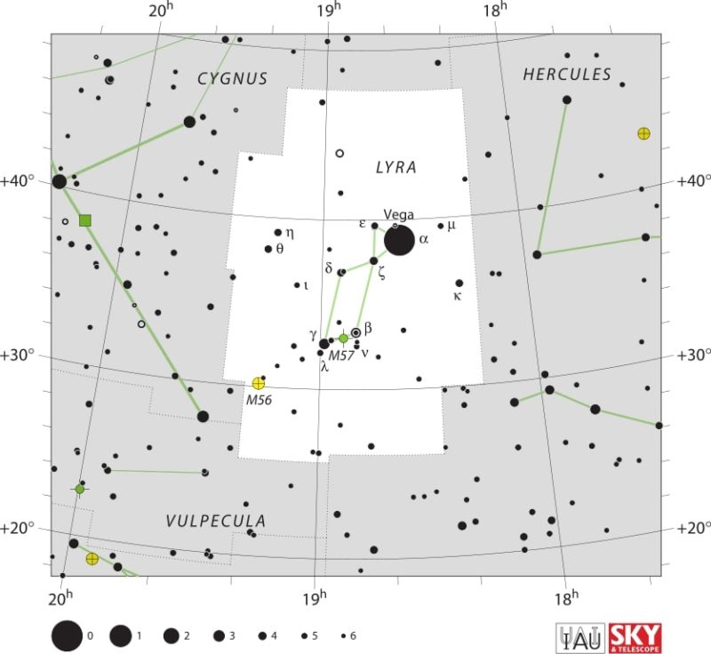 Lyra Constellation Map IAU