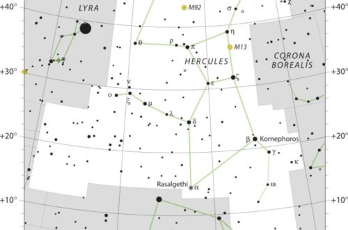 Hercules Constellation Map IAU