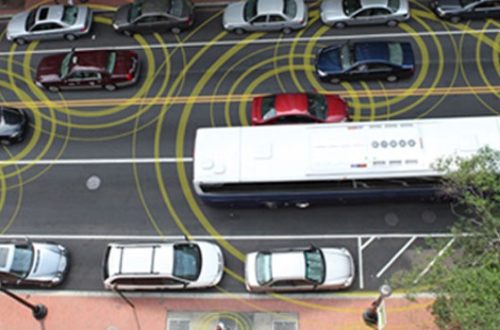 Cars Vehicle-to-Vehicle Communication. Photo by safercar.gov.