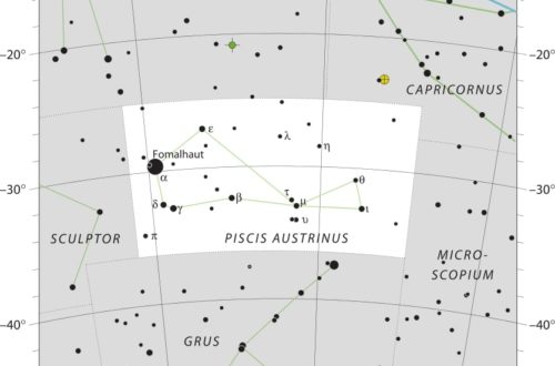 Piscis Austrinus Constellation Map IAU
