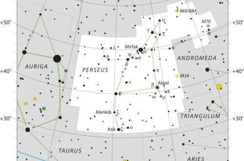 Perseus Constellation Map IAU