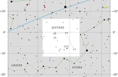 Sextans Constellation Map IAU