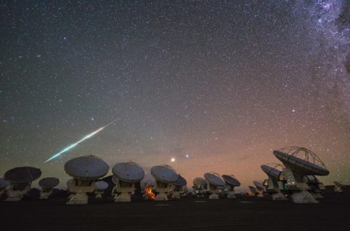 Fireball Meteor Over ALMA