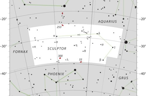 Sculptor Constellation Map IAU