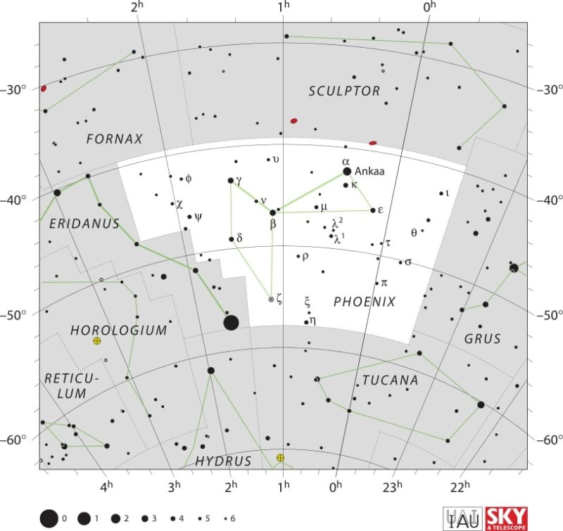 Phoenix Constellation Map IAU
