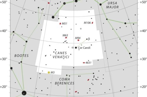 Canes Venatici Constellation Map IAU