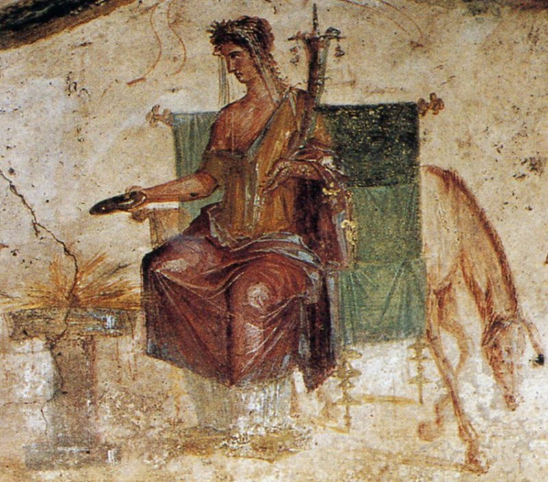 Fresco Of Vesta From Pompeii