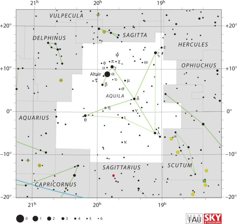 Aquila Constellation Map IAU