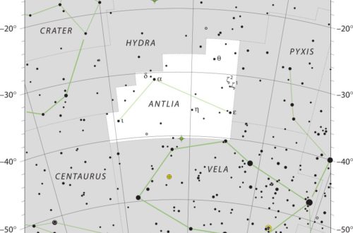 Antlia Constellation Map IAU
