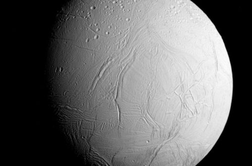 Enceladus Moon Of Saturn By Cassini Orbiter