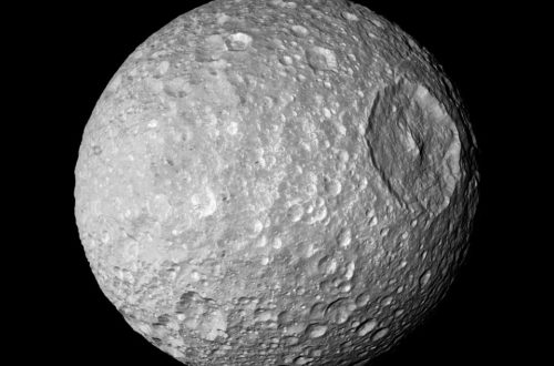 Mimas Moon Of Saturn Cassini Orbiter