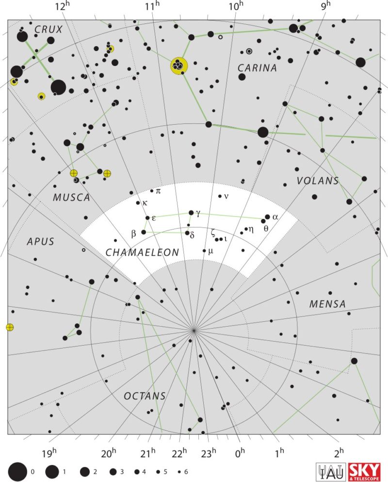 Chamaeleon Constellation Map Iau