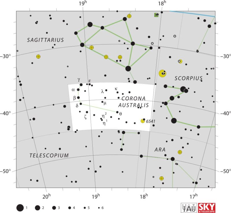 Corona Australis Constellation Map Iau