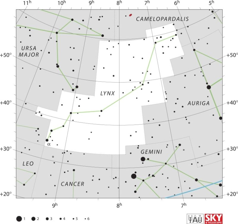 Lynx Constellation Map Iau