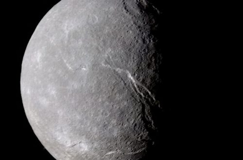 Titania Moon Of Uranus By Voyager 2