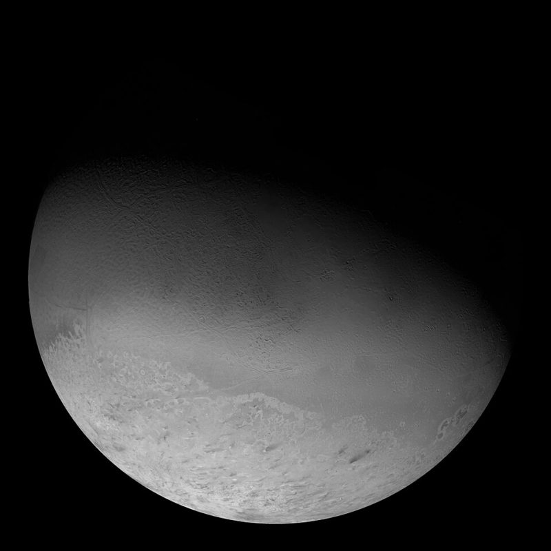 Triton Moon Of Neptune By Voyager 2
