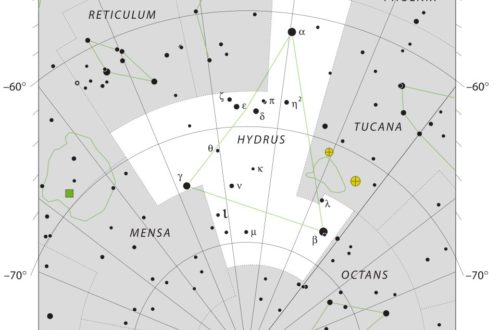 Hydrus Constellation Map Iau