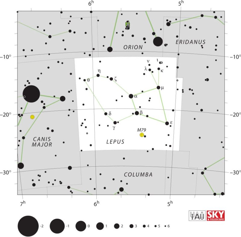 Lepus Constellation Map Iau