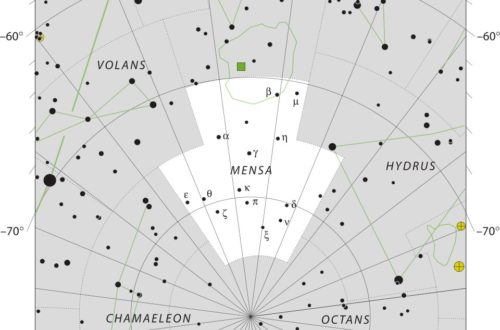 Mensa Constellation Map Iau