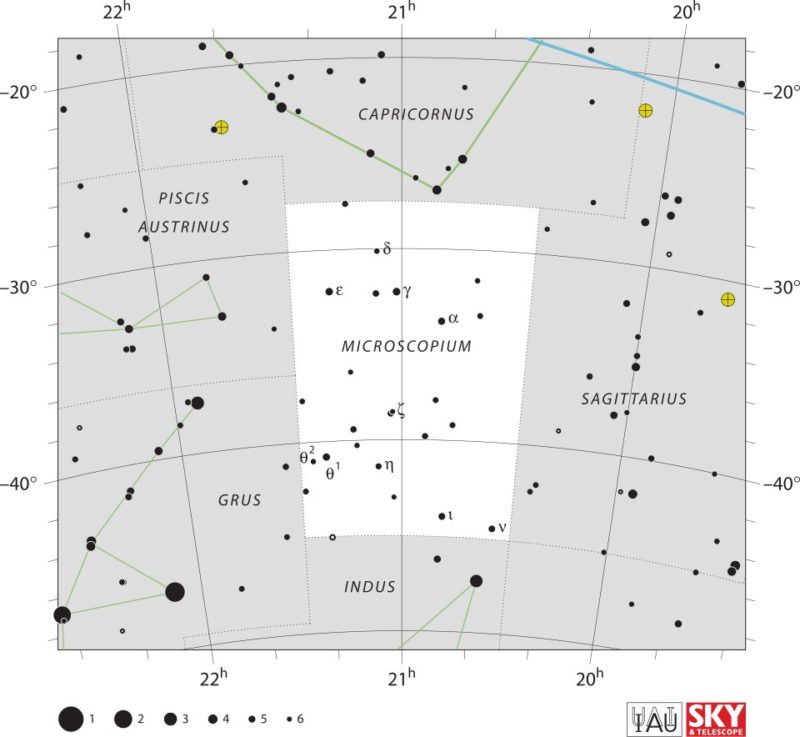 Microscopium Constellation Map Iau