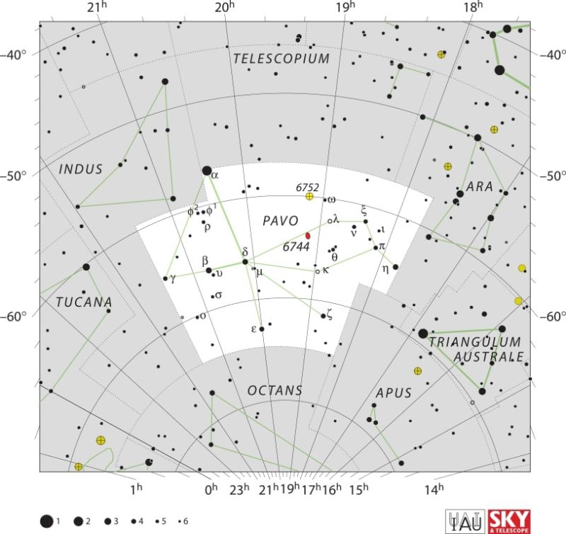 Pavo Constellation Map Iau